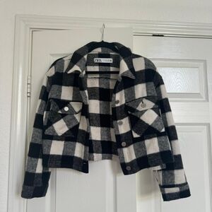 Zara Oversized Check Jacket